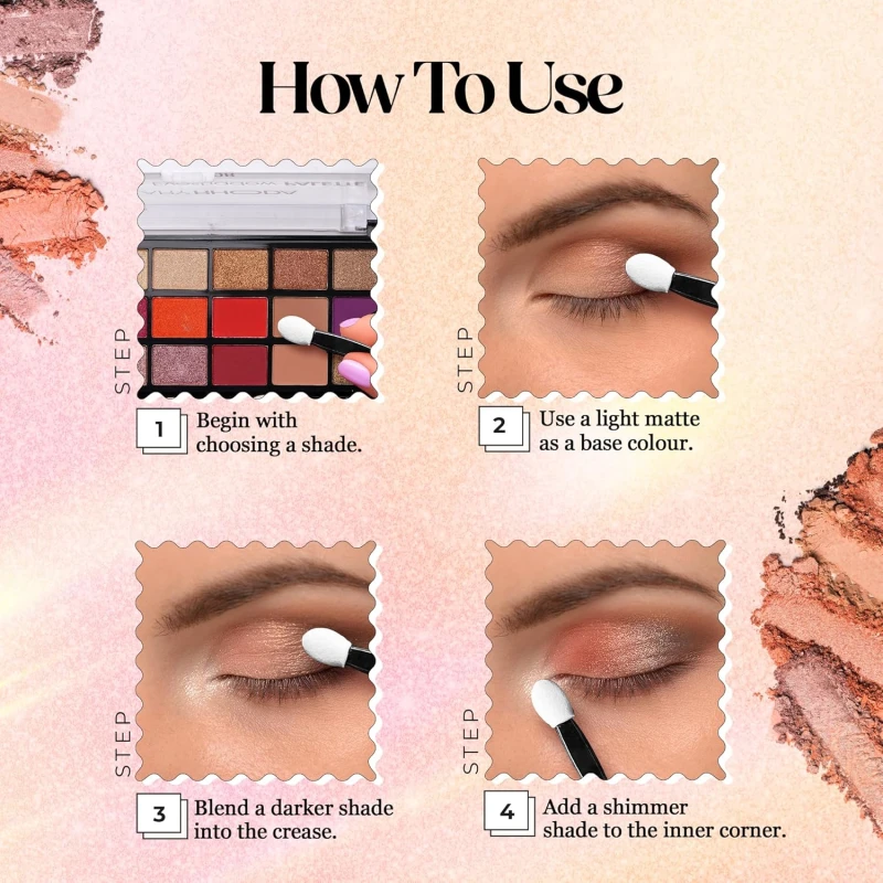 Hilary Rhoda Soft Glam Eyeshadow Palette | Highly Pigmented & Long Lasting Eyeshadow Palette | Matte & Shimmer Finish | 18 Shades (Multicolor - Shade 2) thumbnail 6
